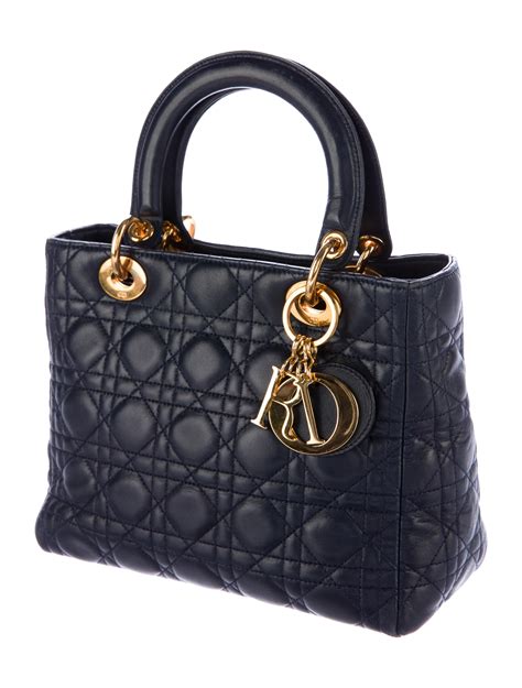 lady dior medium dark blue|small Lady Dior bag price.